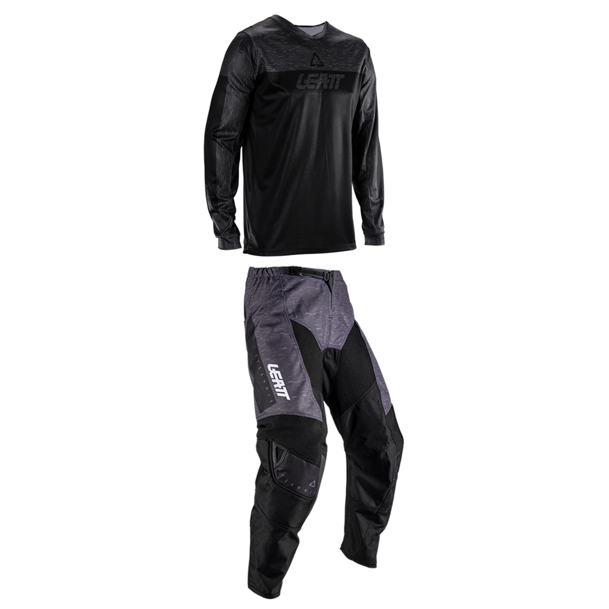 Segunda imagem do produto Calça e Camisa Leatt Moto 3.5 Preto Cinza