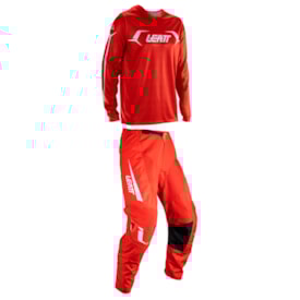 Segunda imagem do produto Calça e Camisa Leatt Moto 3.5 Vermelho