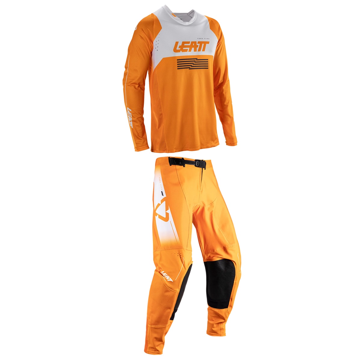 Segunda imagem do produto Calça e Camisa Leatt Moto 4.5 Lite Laranja Branco