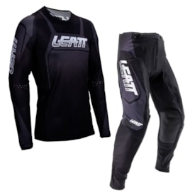 Calça e Camisa Leatt Moto 4.5 Lite Preto