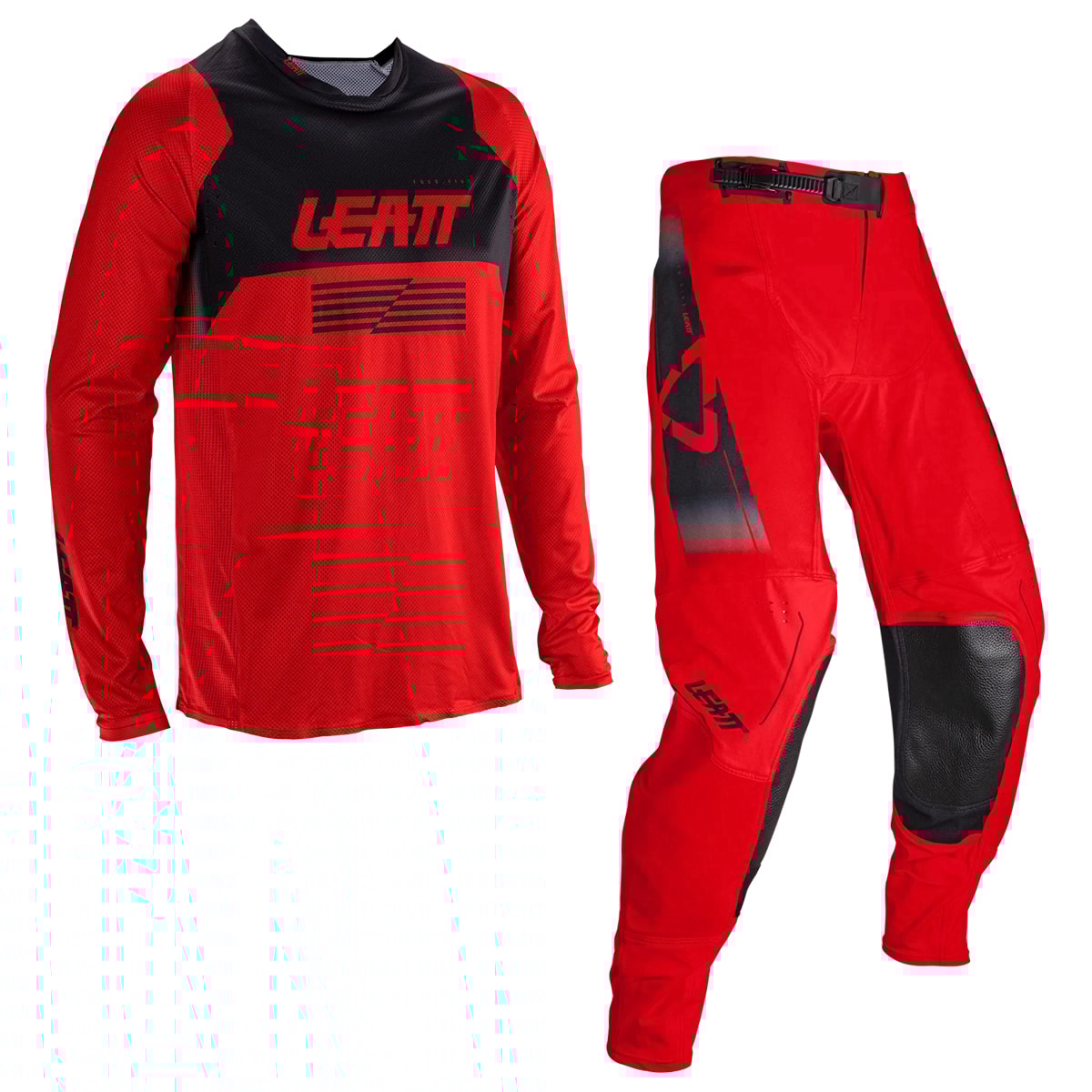 Calça e Camisa Leatt Moto 4.5 Lite Vermelho Preto