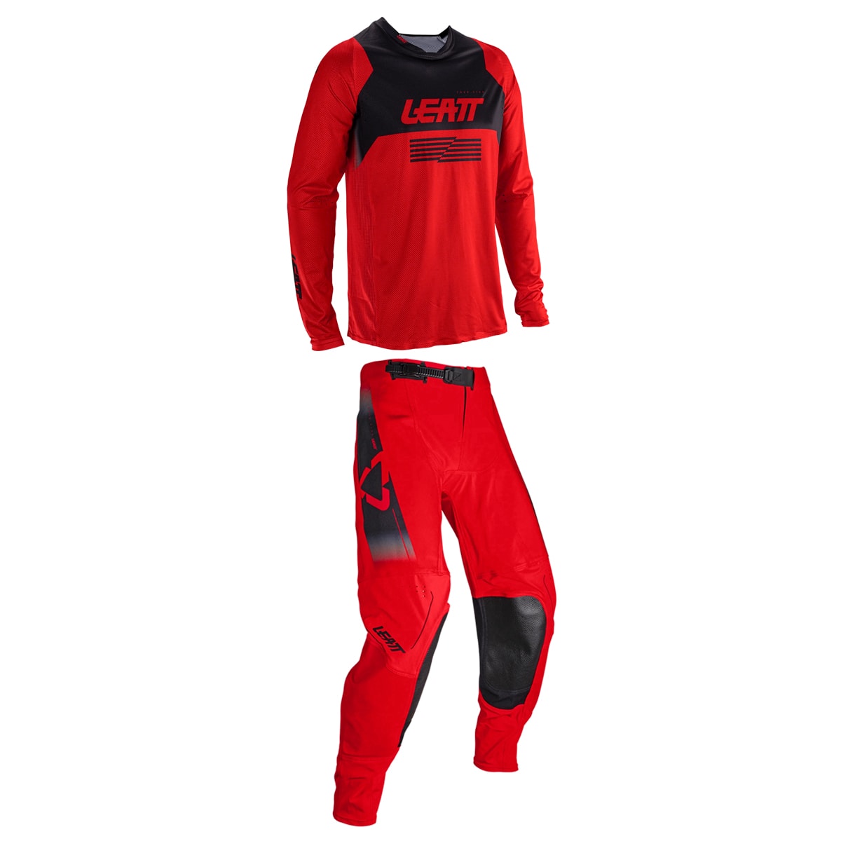 Segunda imagem do produto Calça e Camisa Leatt Moto 4.5 Lite Vermelho Preto