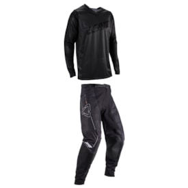 Segunda imagem do produto Calça e Camisa Leatt Moto 4.5 X-Flow Preto