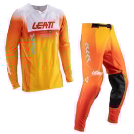 Calça e Camisa Leatt Moto 5.5 IKS Ultraweld Laranja