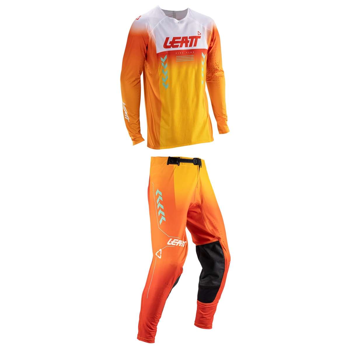 Segunda imagem do produto Calça e Camisa Leatt Moto 5.5 IKS Ultraweld Laranja