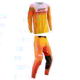 Segunda imagem do produto Calça e Camisa Leatt Moto 5.5 IKS Ultraweld Laranja