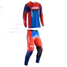 Segunda imagem do produto Calça e Camisa Leatt Moto 5.5 IKS Ultraweld Vermelho Azul