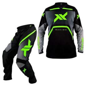 Calça e Camisa Mattos Racing Spirit Cinza Fluor
