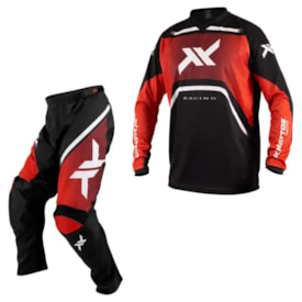 Calça e Camisa Mattos Racing Spirit Vermelho Preto