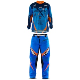 Segunda imagem do produto Calça e Camisa Protork Insane X Azul Laranja