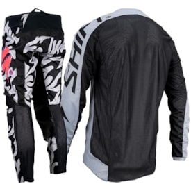 Segunda imagem do produto Calça e Camisa Shift White Label Flame Preto Cinza