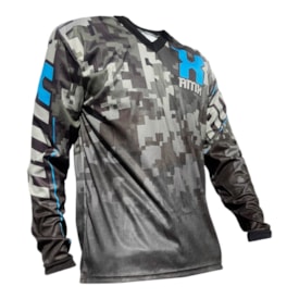 Camisa Amx Trilha Motocross Verde Militar