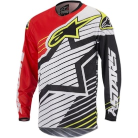 Camisa Apinestars Braap Infantil Vermelho Branco