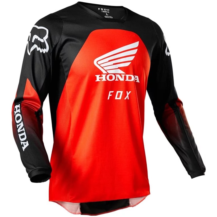 Camisa Fox 180 Honda Preto Vermelho