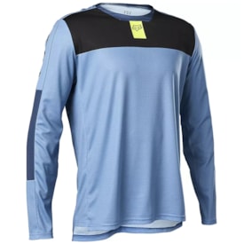 Camisa Fox Bike Defend Ls Foxhead Manga Comprida Azul
