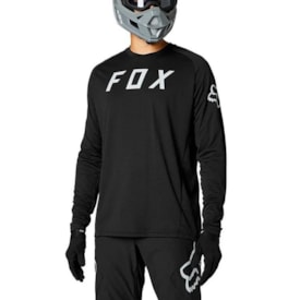 Camisa Fox Bike Defend Ls Manga Comprida Preto