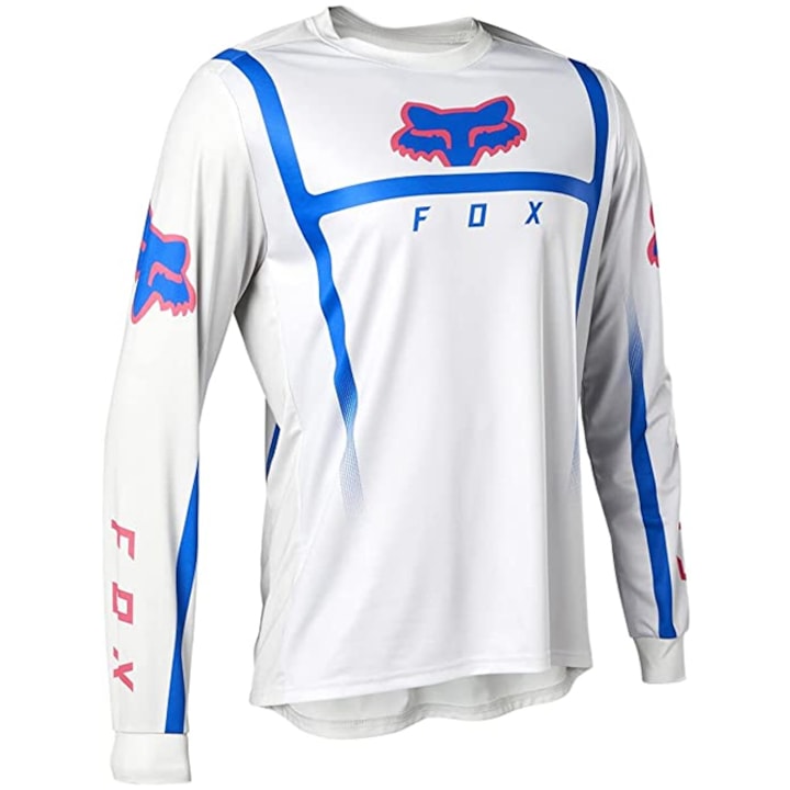 Camisa Fox Bike Ranger Defend Ls Manga Comprida Cinza Claro