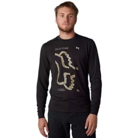 Segunda imagem do produto Camisa Fox Bike Ranger Drirelease Ls Manga Comprida Preto