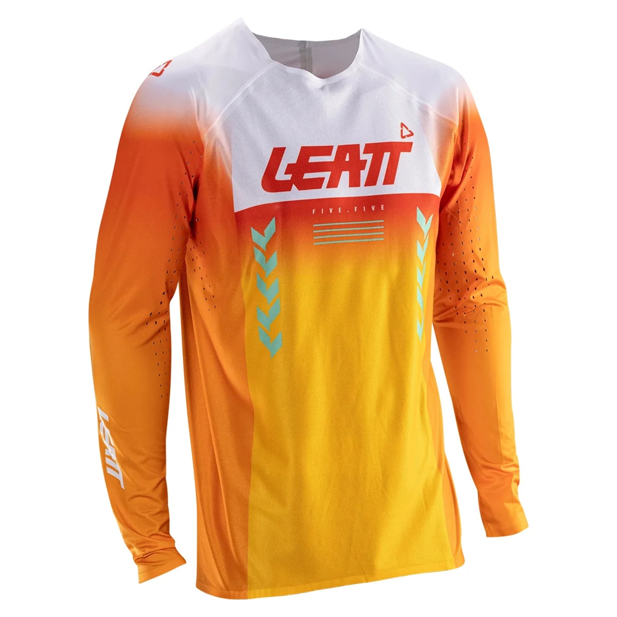 Camisa Leatt Moto 5.5 Ultraweld Laranja Branco