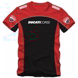 Camiseta Allboy Ducati Corse Preto Vermelho