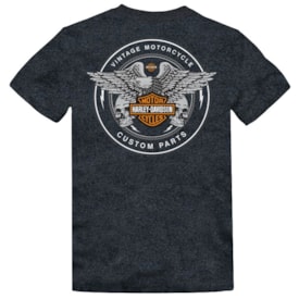 Segunda imagem do produto Camiseta Allboy Harley Davidson Vintage Motorcycle Cinza