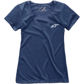 Camiseta Alpinestars Feminina Ageless Vneck Azul