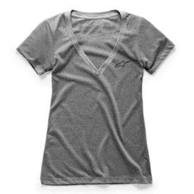 Camiseta Alpinestars Feminina Ageless Vneck Cinza