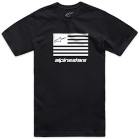 Camiseta Alpinestars Flag Preto Branco