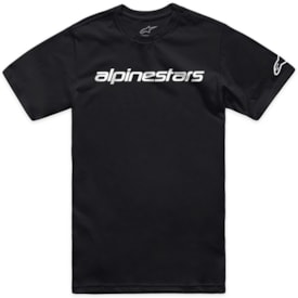 Camiseta Alpinestars Linear Wordmark 2.0 Preto Branco