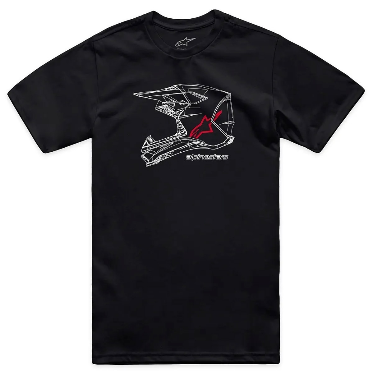 Camiseta Alpinestars Mx Helmet Preto