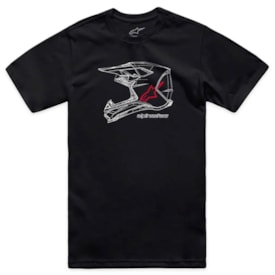 Camiseta Alpinestars Mx Helmet Preto