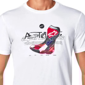 Segunda imagem do produto Camiseta Alpinestars R-Boot Branco