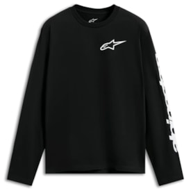 Camiseta Alpinestars Trackside Manga Longa Preto