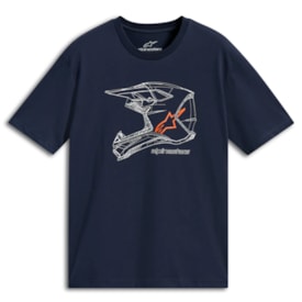 Camiseta Alpinestas Mx Helmet Azul Marinho