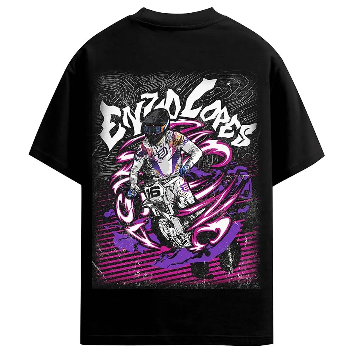 Segunda imagem do produto Camiseta Asw Oversized Legends Enzo Lopes Preto