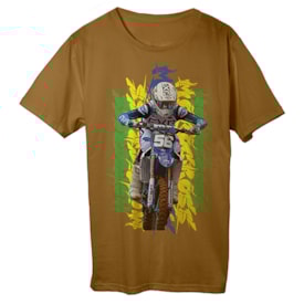 Camiseta Enzo Lopes Motocross Marrom Claro