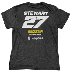 Camiseta Feminina Rider Malcolm Stewart 27 Cinza