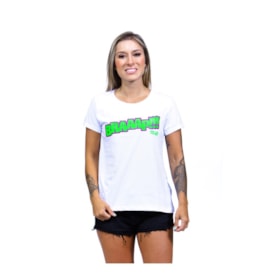 Camiseta Feminina Wide Open Braaap Branca