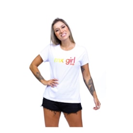 Segunda imagem do produto Camiseta Feminina Wide Open Mx Girl Branca