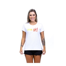 Camiseta Feminina Wide Open Mx Girl Branca