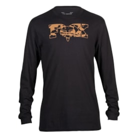 Camiseta Fox Cienega Manga Longa Preto