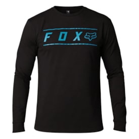 Camiseta Fox Pinnacle LS Tech Manga Longa Preto