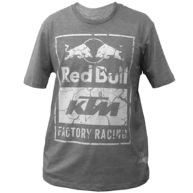 Camiseta Holeshot Ktm Factory Red Bull Cinza