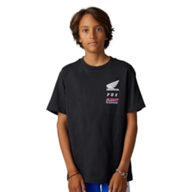 Segunda imagem do produto Camiseta Infantil Fox Honda Preto