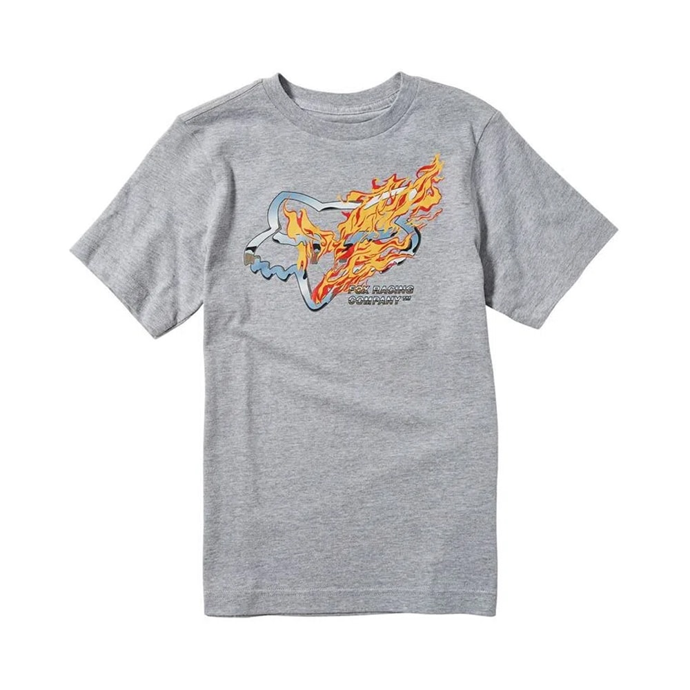 Camiseta Infantil Fox Turn N Burn Cinza