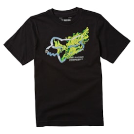 Camiseta Infantil Fox Turn N Burn Preto