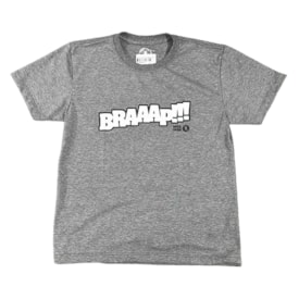Camiseta Infantil Wide Open Braap Cinza