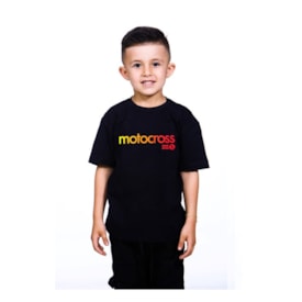 Camiseta Infantil Wide Open Motocross Preta