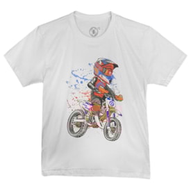 Camiseta Infantil Wide Open Orange Kids Branco