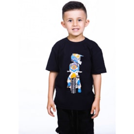 Camiseta Infantil Wide Open Pilot Preto
